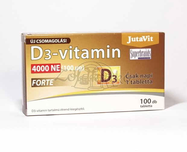 Jutavit D3-vitamin Forte 4000NE tabletta 100db