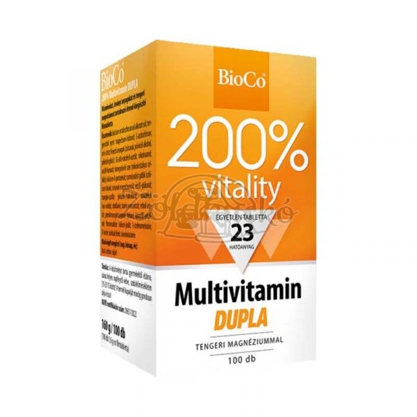 BioCo 200% Vitality Multivitamin Dupla filmtabletta 100db